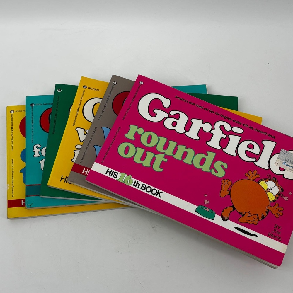 Vintage Garfield Comic Book Lot of 6 Jim Davis Ballantine Books 1980s Retro